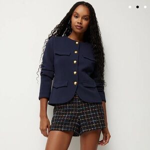 Veronica Beard Kensington Knit Jacket Marine size M